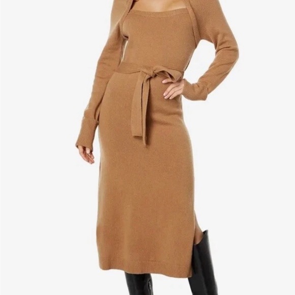 PAIGE Dresses & Skirts - PAIGE Tan Long Sleeve Knit Dress